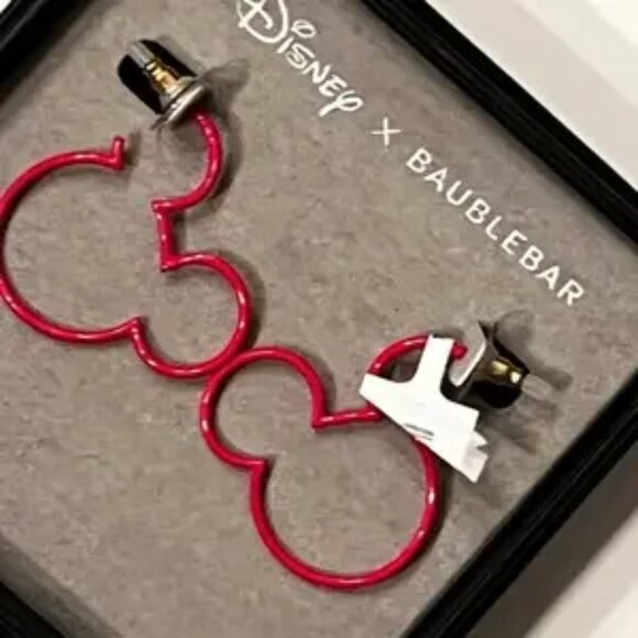 Disney Baublebar Earrings / Pierced Ears (new /‎ red/ Mickey Mouse / w/a) (Last) - Picture 11 of 11